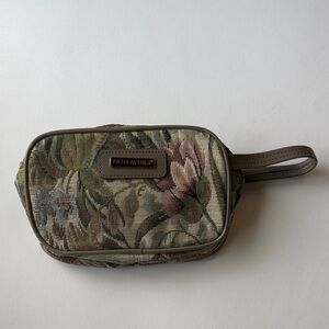 Fifth Avenue Floral Wristlet Clutch - Green and Brown